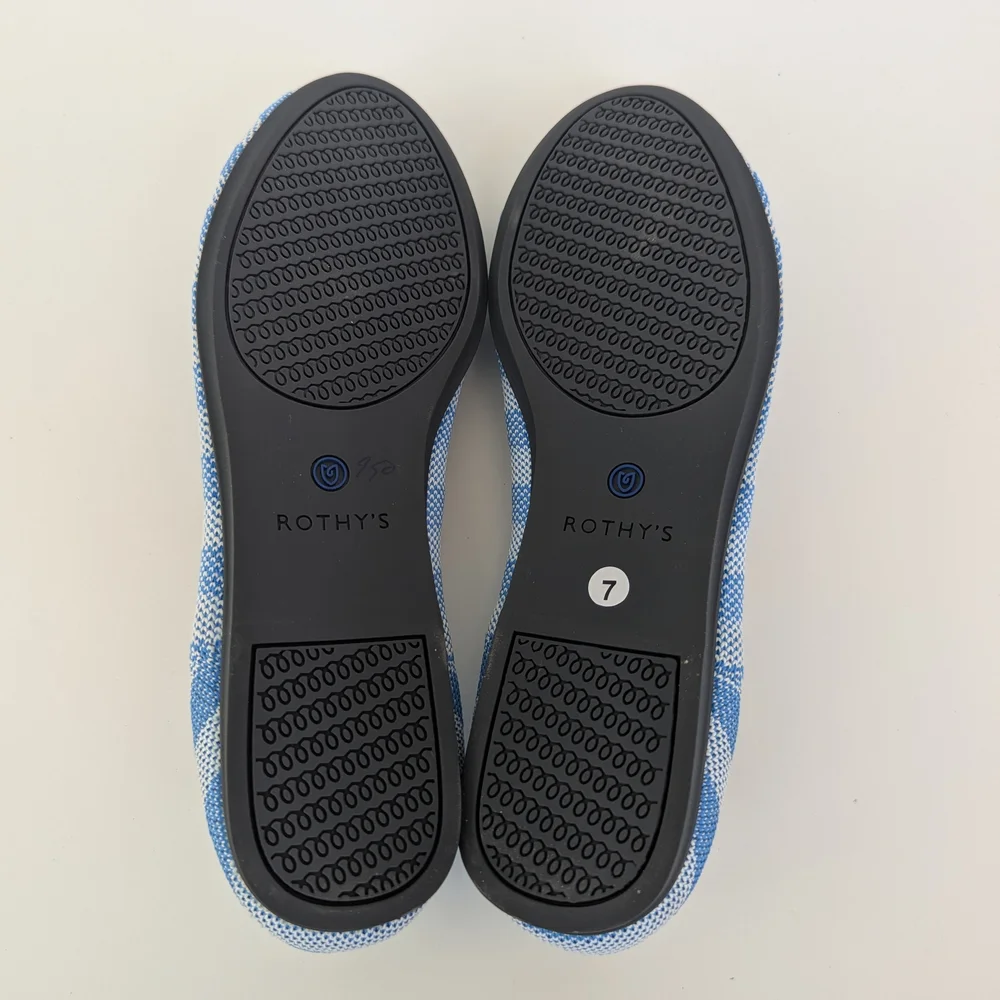 Rothy's Blue Striped Women's Shoes - Picture 7 of 12